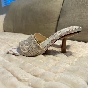 White & Beige Women's Heels